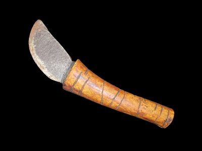 Rare 5 1/4" Original Bone Handle Knife, Alaska. Motley COA. Nicely Engraved Bone Handle with 