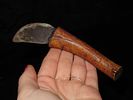 Rare 5 1/4" Original Bone Handle Knife, Alaska. Motley COA. Nicely Engraved Bone Handle with Image - 1