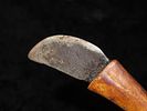 Rare 5 1/4" Original Bone Handle Knife, Alaska. Motley COA. Nicely Engraved Bone Handle with Image - 5