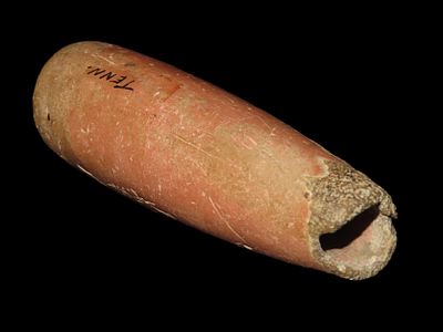 Amazing 4 7/8" Tennessee Tube Pipe, Tennessee. Dickey COA. Tallied around the rim. Well shaped 