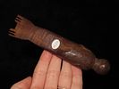 Rare 5 3/8" Human Effigy Iroquois Wooden Comb, New York. Motley COA. Very detailed Human Effigy Image - 1