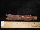 Rare 5 3/8" Human Effigy Iroquois Wooden Comb, New York. Motley COA. Very detailed Human Effigy Image - 9