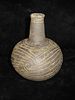 Exceptional Caddo Taylor Engraved Pottery Water Bottle, Arkansas. Ex Daniel Wolf Collection. Image - 1