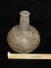 Exceptional Caddo Taylor Engraved Pottery Water Bottle, Arkansas. Ex Daniel Wolf Collection. Image - 7