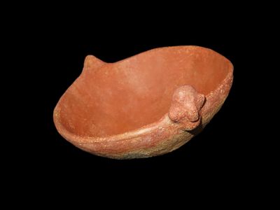Amazing Quapaw Human Effigy Pottery Bowl, Sudan Site, Lee Co. Arkansas. Beautiful Colors with 