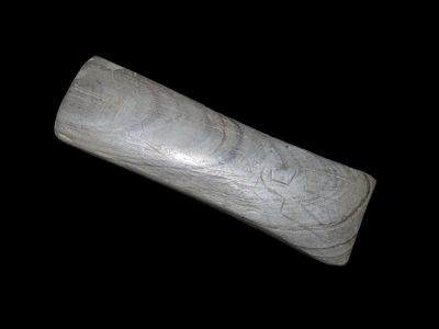 Rare Engraved Cahokia Tablet, St. Clair Co. Illinois. Motley COA. Has a Bird or Birdman nicely 