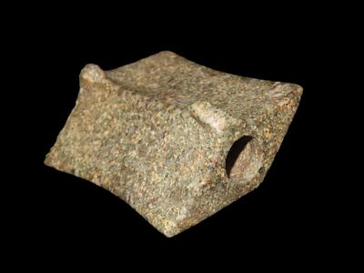 Extremely Rare Pictured Hook Bannerstone, Warrick Co. Indiana. Dickey & Motley COA's. Pictured 