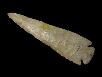 6 7/16" Indiana Green Dovetail with Restoration, Crawford Co. Illinois. Motley & partain COA's. 