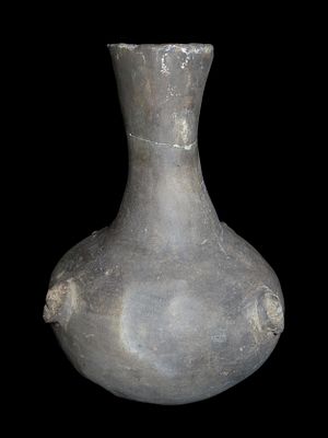 Very Rare Cahokia Medallion Face Water Bottle, Madison Co. Illinois. Found near Horshoe Lake in 