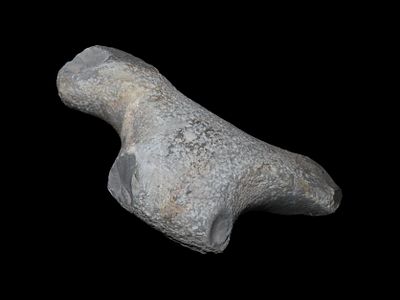 3 7/8" Slate Birdstone Preform, Ohio. Bennett's COA. Well shaped example with disctinct Head 