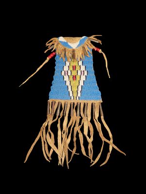 Nice Historic Beaded Strike-A-Lite Bag / Pouch, late 1800's to early 1900's Plains Indian. 