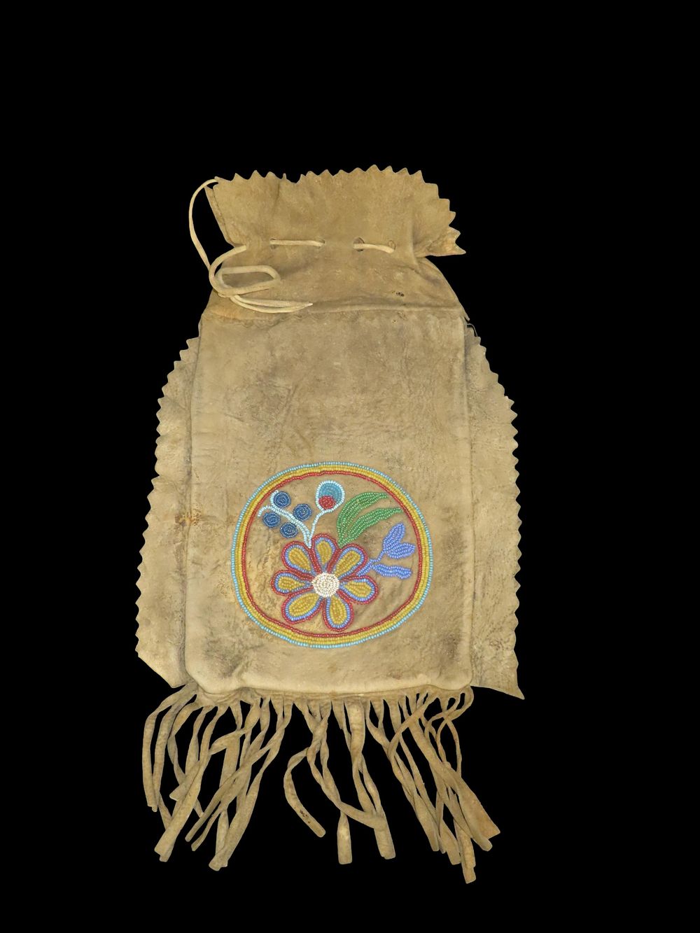 Beautiful Native American Plains Indian Beaded Pipe Bag. Nice early Historic Example!