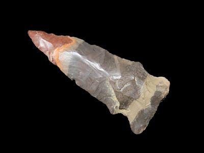 2 1/8" Tri-Color Horse Creek Chert Greenbriar, Hardin Co. Tennessee. Beautiful piece of well 
