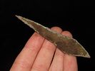 3 1/2" Copper Rattail Spear, Vilas Co. Wisconsin. Great example with heavy no brainer age & Image - 1