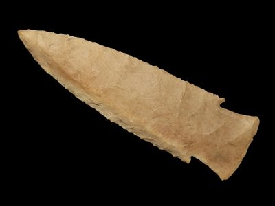 Nice 4" Hardin, Tazwell Co. Illinois. Benntt & Rogers COA's. Finely flaked example with great 