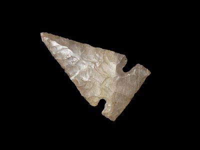 Fine 1 3/4" Cache River, Criaghead Co. Arkansas. Super thin and Finely Flaked Higher Grade example.