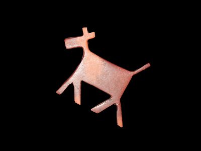 Historic Plains Indian Carved Animal Effigy Fetish, Catlinite. Found in the Dakotas. Circa 