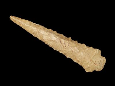 4 3/8" Long Serrated Kirk, Savannah Tennessee. Tom Davis COA. Very long example for the type 