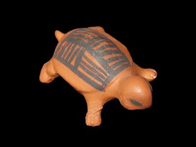 Nice Acoma Southwest Indian Painted Pottery Turtle