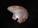 Amazing 3" Zuni Bear Fetish, Very Colorful Red, White & Grey Stone woth nice Polish. Beautiful Image - 1