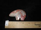 Amazing 3" Zuni Bear Fetish, Very Colorful Red, White & Grey Stone woth nice Polish. Beautiful Image - 6