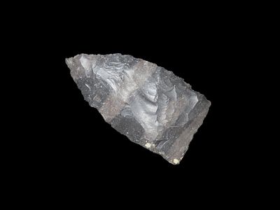 Colorful Striped Early Traingle found in New Mexico, Indian Arrowhead, Artifact, Color.