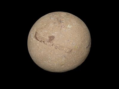 Large 2 3/4" Game Ball from Madison Co. Illinois, Cahokia Area. Very Well shaped & Well 