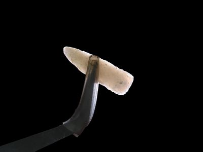 Miniature Translucent Novaculite Micro Drill found in Northern Arkansas. Indian Arrowhead 