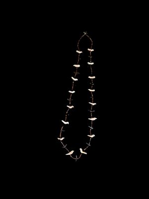 24" Long Zuni Animal Fetish Beaded Necklace with Intricately Carved Birds. Beautiful very 