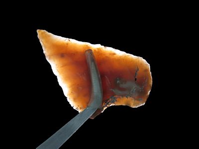 Interesting Translucent Knife found in Bandera County Texas. Thin and well flaked with great 