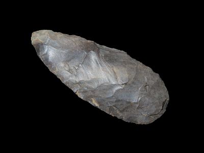 Amazing Archaic Cobbs Blade / Willow Leaf Blade found in Spencer County Indiana. Nicely Flaked 