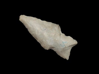 Nice 2 3/16" Pedernales found in lee County Texas. Ex Dr. Ted Raurk. EX Tom Davis. Indian 