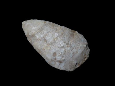 Finely Flaked 2 1/8" Arcahic Cobbs Blade found in Fountain County Indiana. Made from a well 