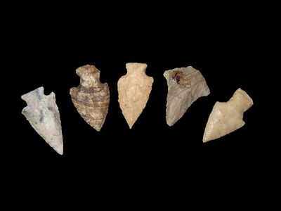 Lot of Lot of 5 Birdpoints / Atlatl Arrowheads