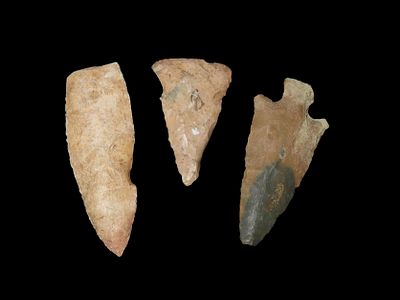 Lot of Three Nice Woodland Arrowheads