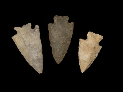 Lot of Three Nice Corner Notch Arrowheads