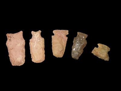 Lot of 5 Native American Blunts, Mississippi