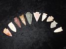 Lot of 10 Woodland and Archaic Arrowheads, Mississippi/Alabama RegionImage - 1