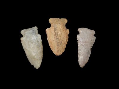 Lot of Three Nice Woodland Arrowheads, Mississippi