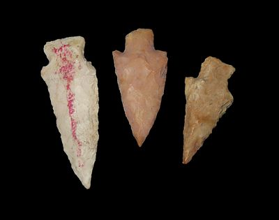 Lot of Three Apple Creek Arrowheads, Found in Central Missouri