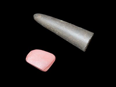 Lot of 2 Miscellaneous Hardstone Tools