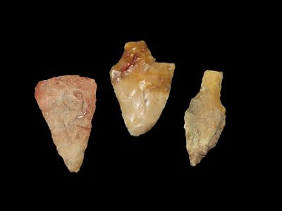 Lot of 3 Woodland Arrowheads, Alabama