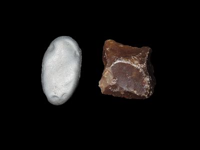 Lot of Two Chert Native American Tools