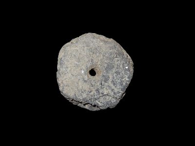 1 3/8" Diameter Woodland Pottery Bead