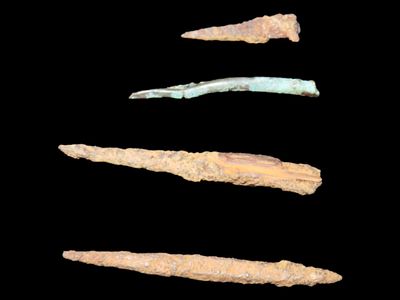 Lot of 4 Awls Indain Trade Relics