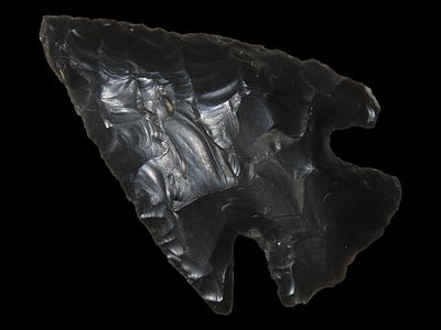 2" Kirk Corner Notched, 9000-6000 B.P., For Identification Reference Overstreet 12th Edition Pg. 782