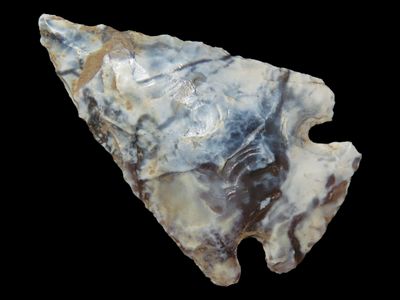 1 1/16" Beautiful Samantha Arrowhead, Made of Western Material, Great Patination