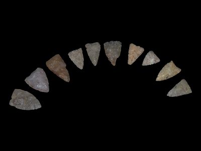 Lot of 10 Triangle Arrowheads