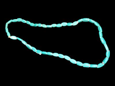 Chevron Melon Beads. 4-Layer Green. 1700s., Ex. Herbert Mangold Collection