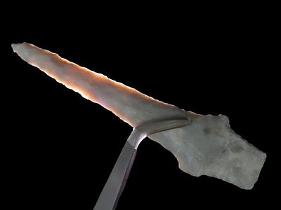 4 1/4" Drill Found by Ed Wilcox in Lima Lake, Adams Co. Illinois, Ex. Dennis DeRosear 